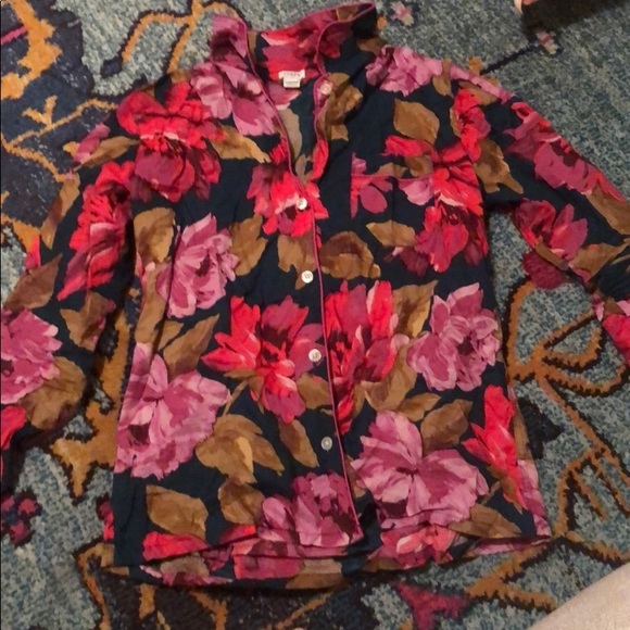 J. Crew Factory Floral Pajama Top **TOP ONLY** - Picture 2 of 4